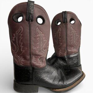 Smoky Mountain Purple Leather Western Cowboy Square Toe Boots Men's 10.5 D